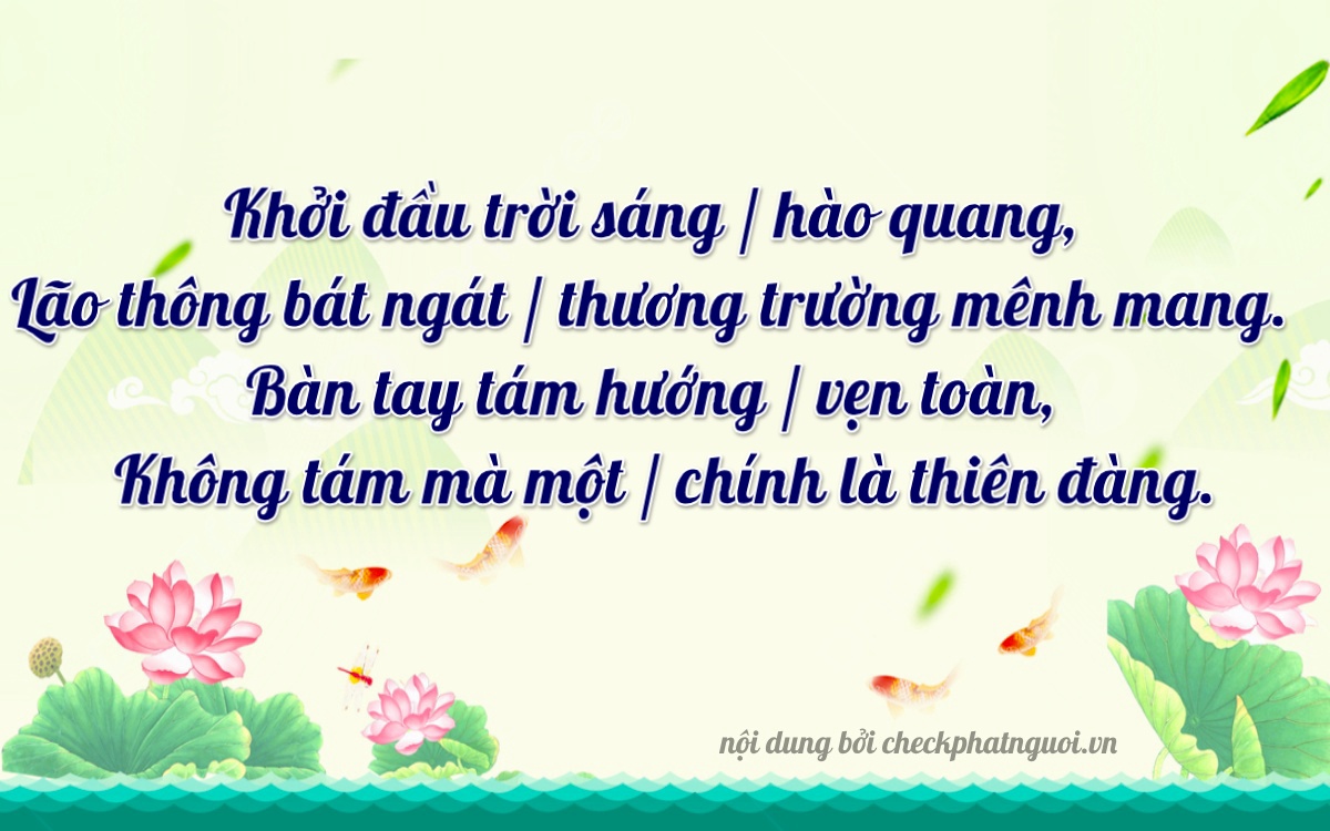 Bài thơ ý nghĩa cho <b>biển số 62A-12780</b> tại website checkphatnguoi.vn