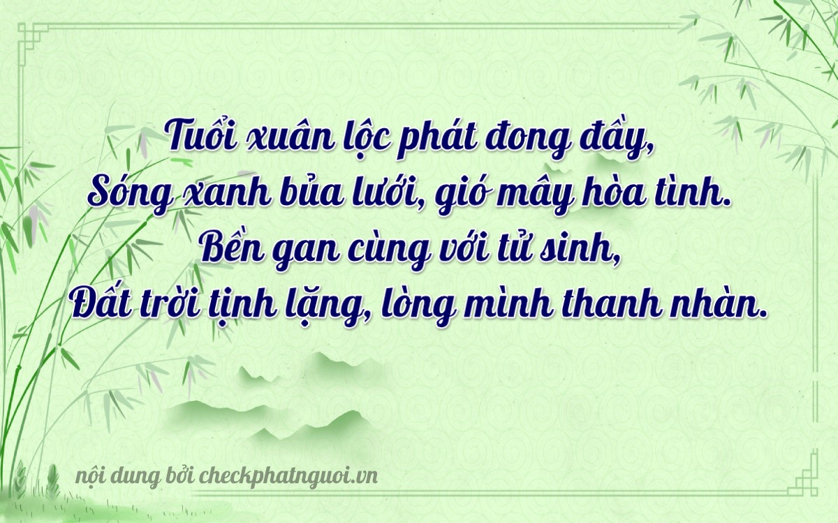 Bài thơ ý nghĩa cho <b>biển số 62A-17840</b> tại website checkphatnguoi.vn