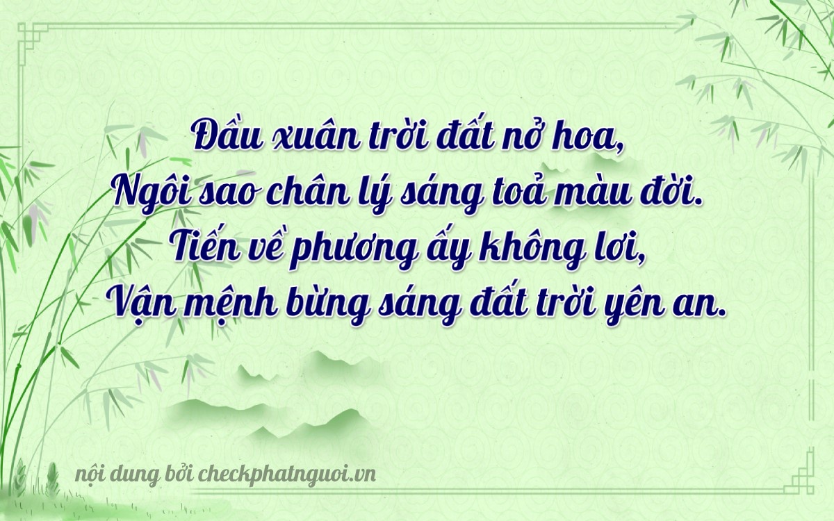 Bài thơ ý nghĩa cho <b>biển số 62A-18197</b> tại website checkphatnguoi.vn