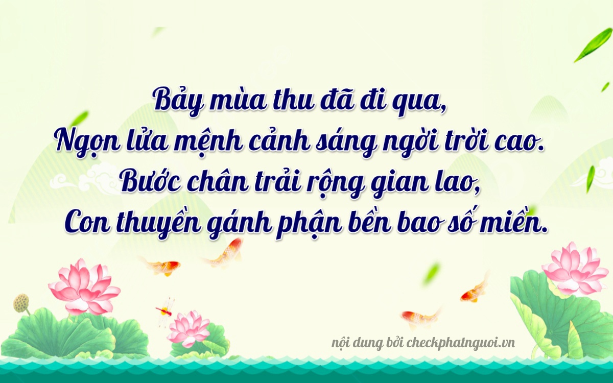 Bài thơ ý nghĩa cho <b>biển số 62A-20783</b> tại website checkphatnguoi.vn