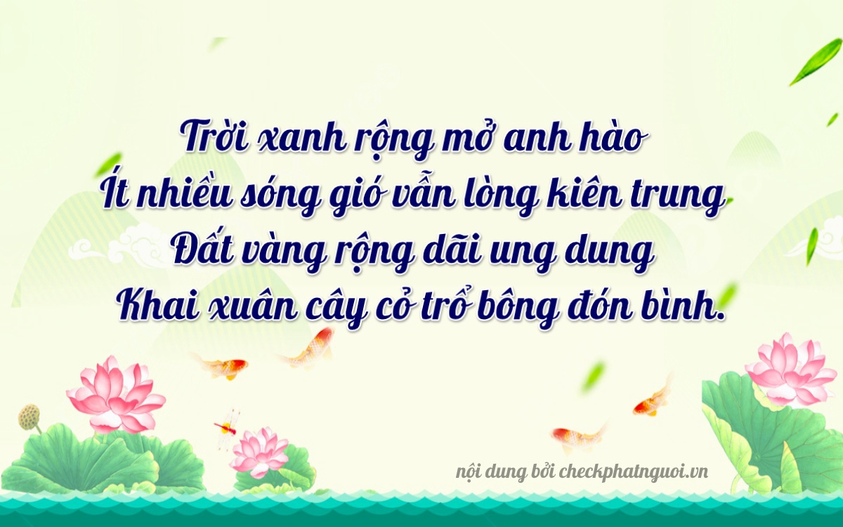 Bài thơ ý nghĩa cho <b>biển số 62A-25357</b> tại website checkphatnguoi.vn