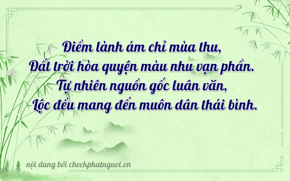 Bài thơ ý nghĩa cho <b>biển số 62A-26339</b> tại website checkphatnguoi.vn
