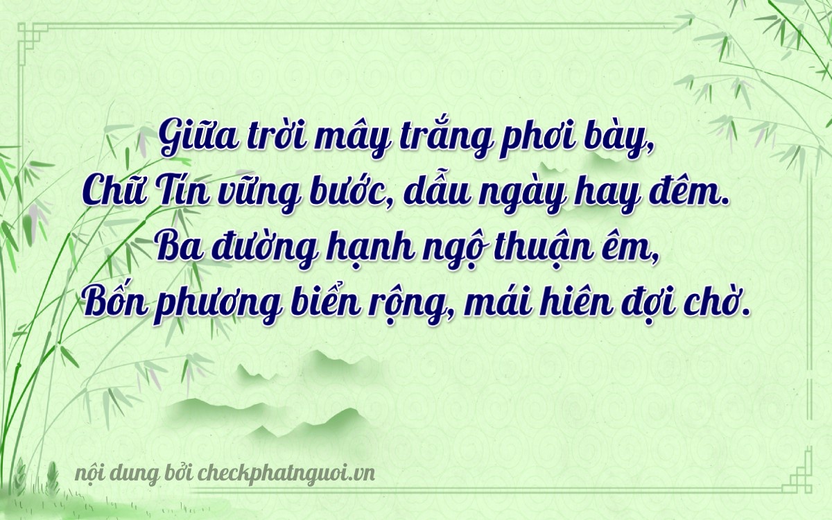 Bài thơ ý nghĩa cho <b>biển số 62A-29734</b> tại website checkphatnguoi.vn