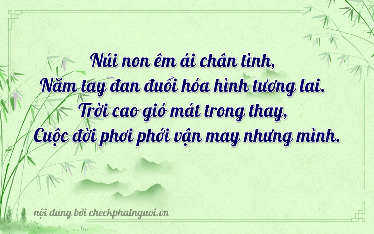 Bài thơ ý nghĩa cho <b>biển số 62A-31115</b> tại website checkphatnguoi.vn