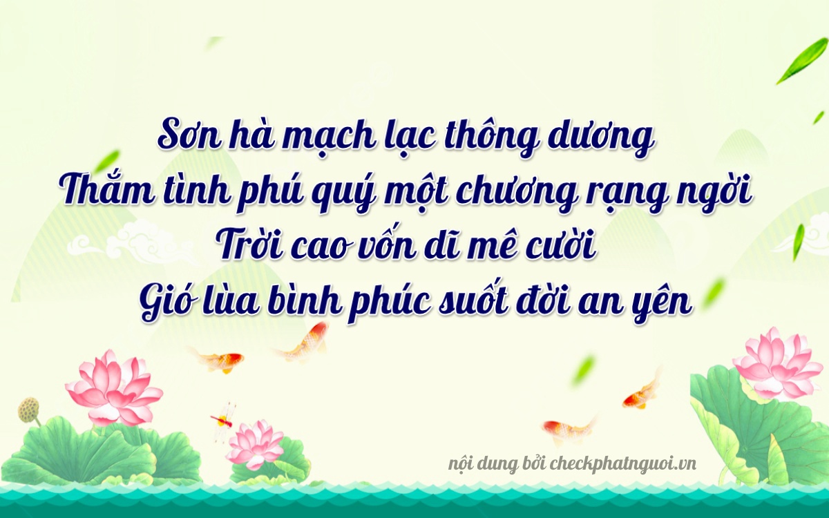 Bài thơ ý nghĩa cho <b>biển số 62A-34303</b> tại website checkphatnguoi.vn