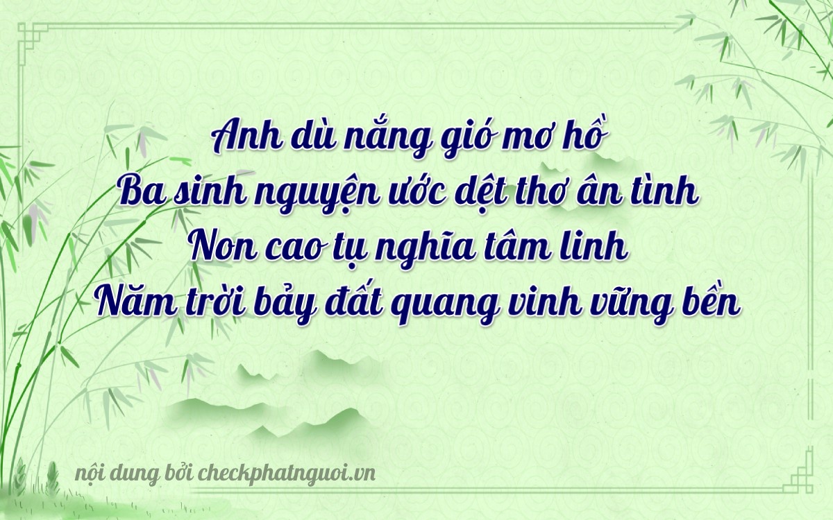 Bài thơ ý nghĩa cho <b>biển số 62A-35077</b> tại website checkphatnguoi.vn