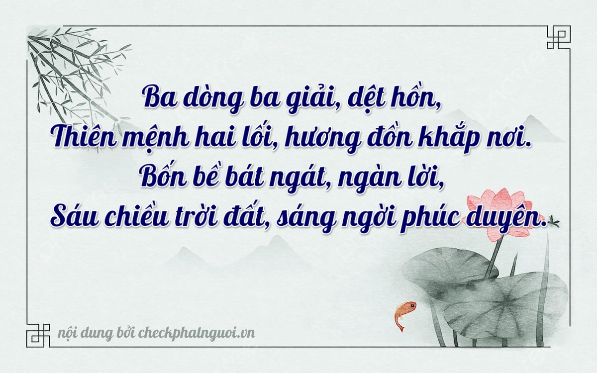 Bài thơ ý nghĩa cho <b>biển số 62A-36304</b> tại website checkphatnguoi.vn
