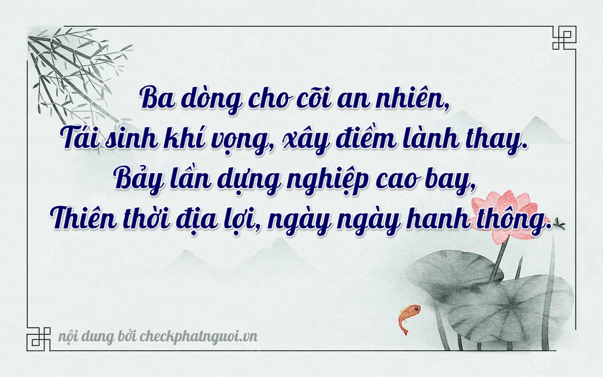 Bài thơ ý nghĩa cho <b>biển số 62A-36731</b> tại website checkphatnguoi.vn