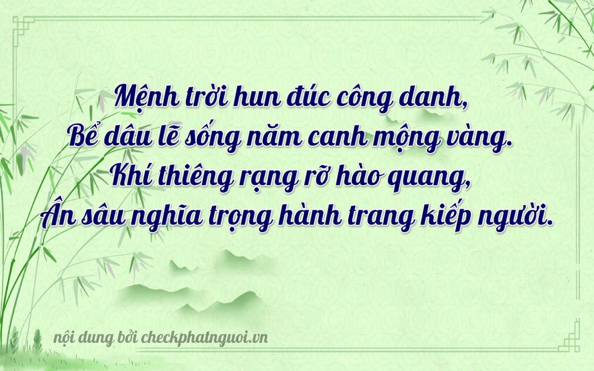 Bài thơ ý nghĩa cho <b>biển số 62A-36845</b> tại website checkphatnguoi.vn