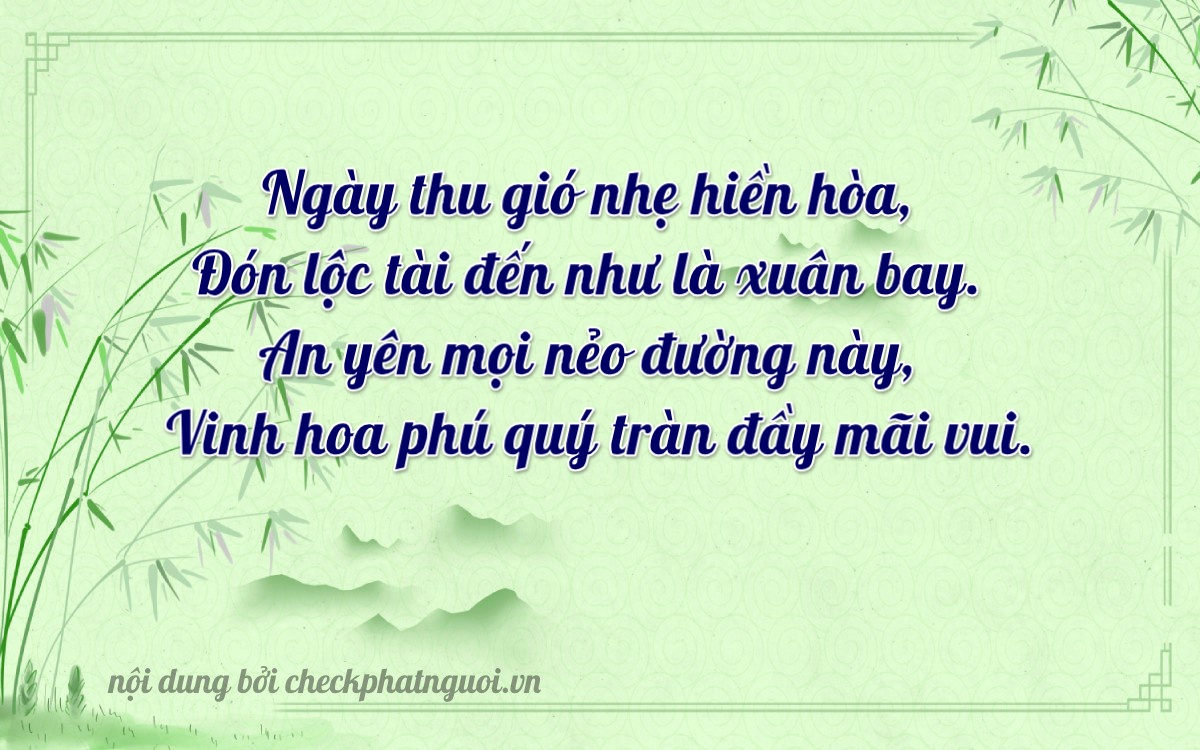 Bài thơ ý nghĩa cho <b>biển số 62A-39162</b> tại website checkphatnguoi.vn