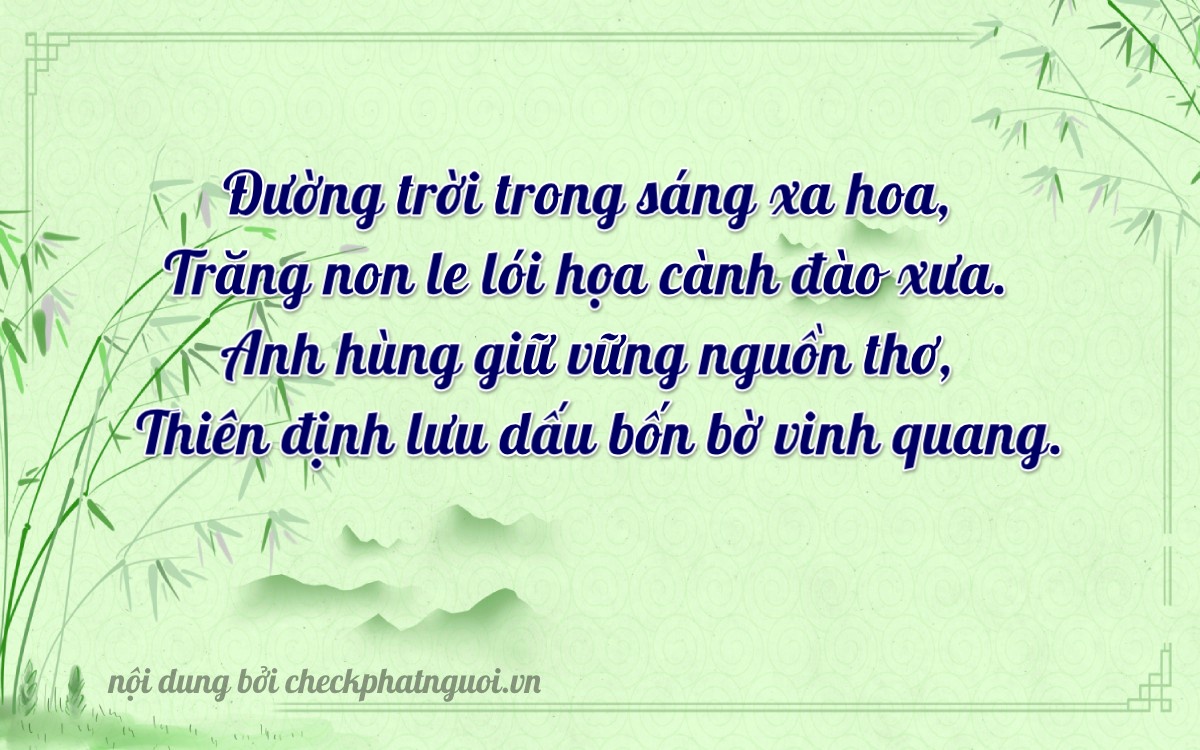 Bài thơ ý nghĩa cho <b>biển số 62A-39414</b> tại website checkphatnguoi.vn