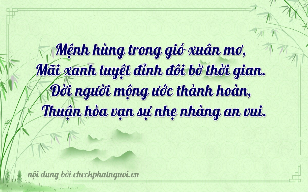 Bài thơ ý nghĩa cho <b>biển số 62A-41341</b> tại website checkphatnguoi.vn