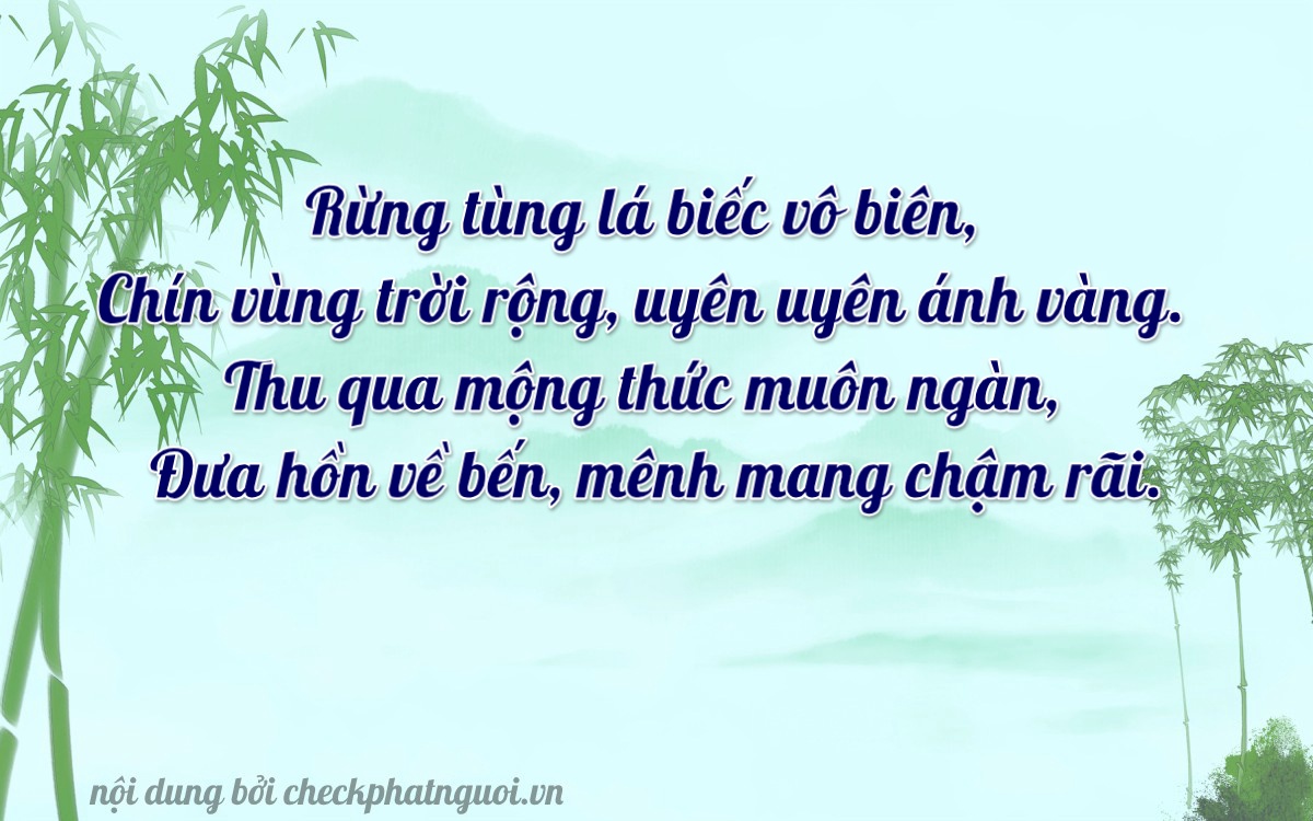 Bài thơ ý nghĩa cho <b>biển số 62A-43829</b> tại website checkphatnguoi.vn