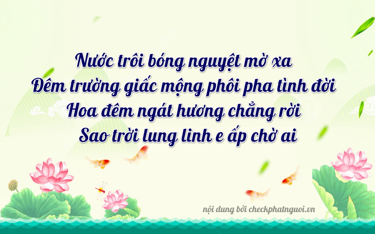 Bài thơ ý nghĩa cho <b>biển số 62A-44757</b> tại website checkphatnguoi.vn