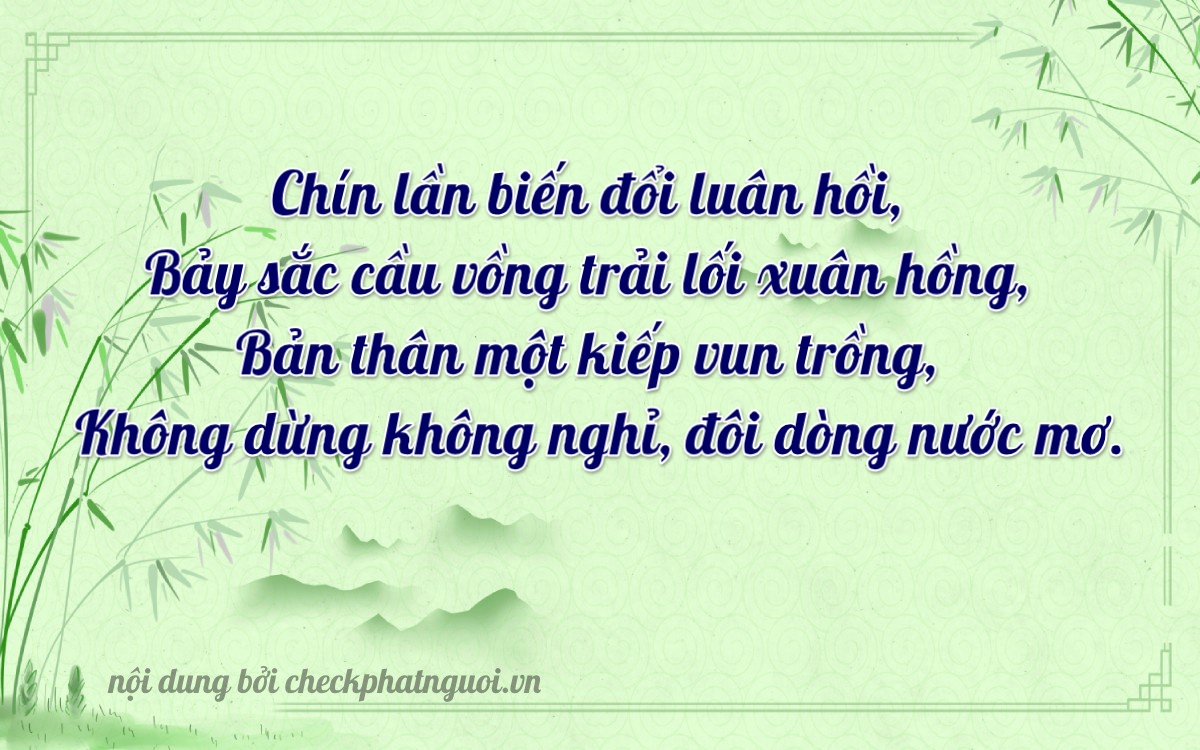 Bài thơ ý nghĩa cho <b>biển số 62A-93701</b> tại website checkphatnguoi.vn