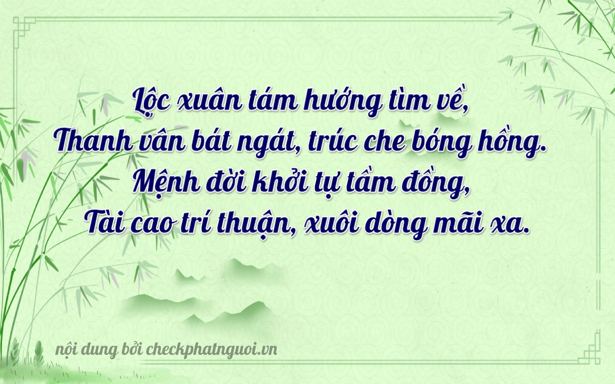 Bài thơ ý nghĩa cho <b>biển số 62AA-08718</b> tại website checkphatnguoi.vn