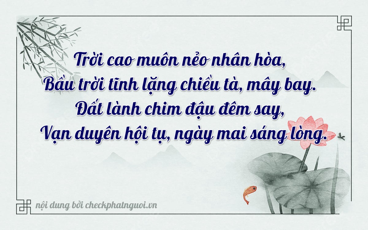 Bài thơ ý nghĩa cho <b>biển số 62AA-11025</b> tại website checkphatnguoi.vn