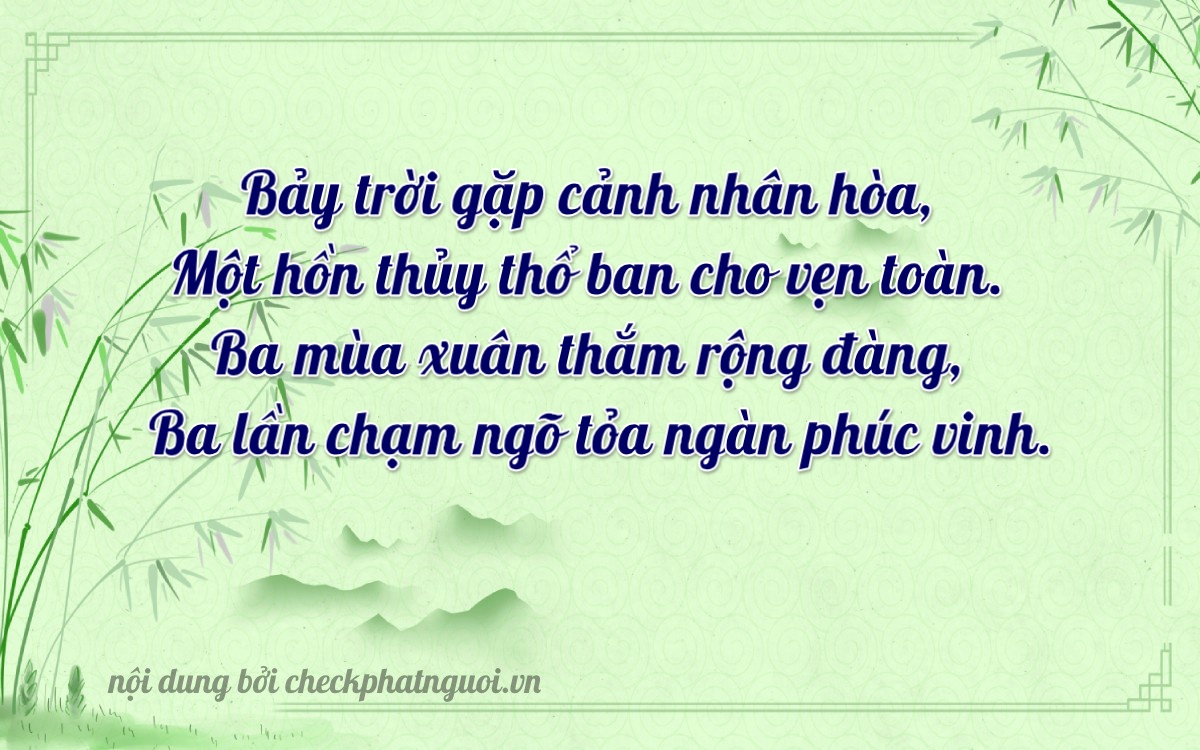 Bài thơ ý nghĩa cho <b>biển số 62AA-17133</b> tại website checkphatnguoi.vn