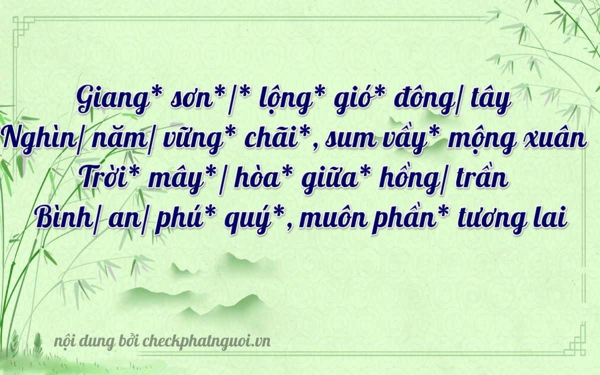 Bài thơ ý nghĩa cho <b>biển số 62AA-38886</b> tại website checkphatnguoi.vn