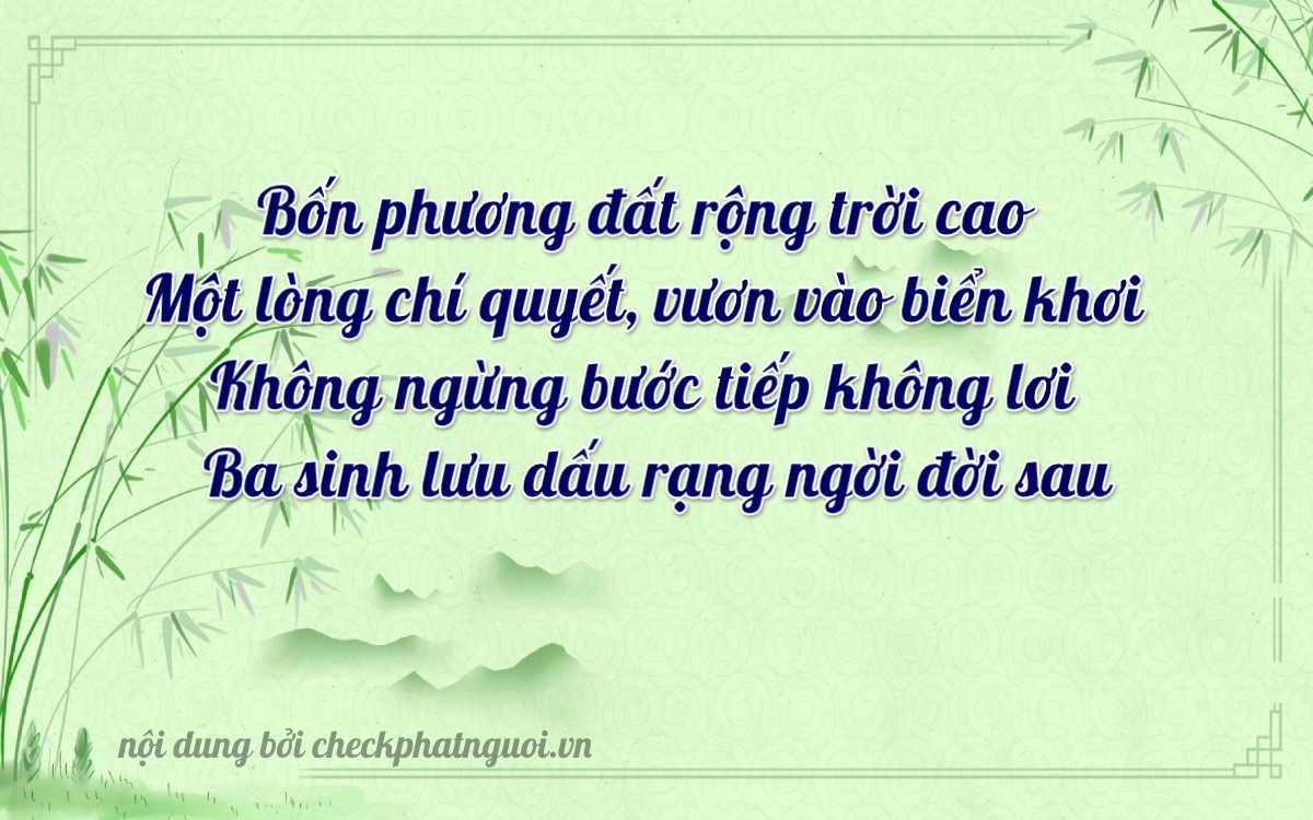 Bài thơ ý nghĩa cho <b>biển số 62AA-41043</b> tại website checkphatnguoi.vn