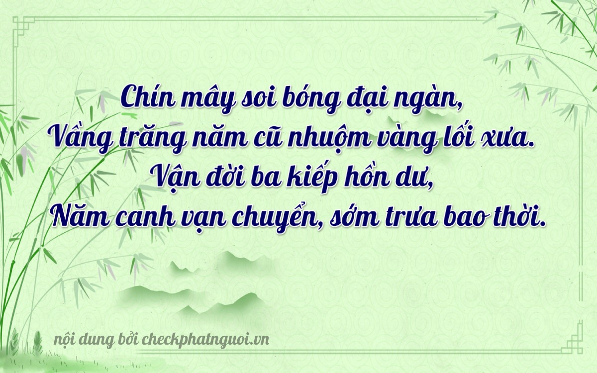 Bài thơ ý nghĩa cho <b>biển số 62AB-00935</b> tại website checkphatnguoi.vn