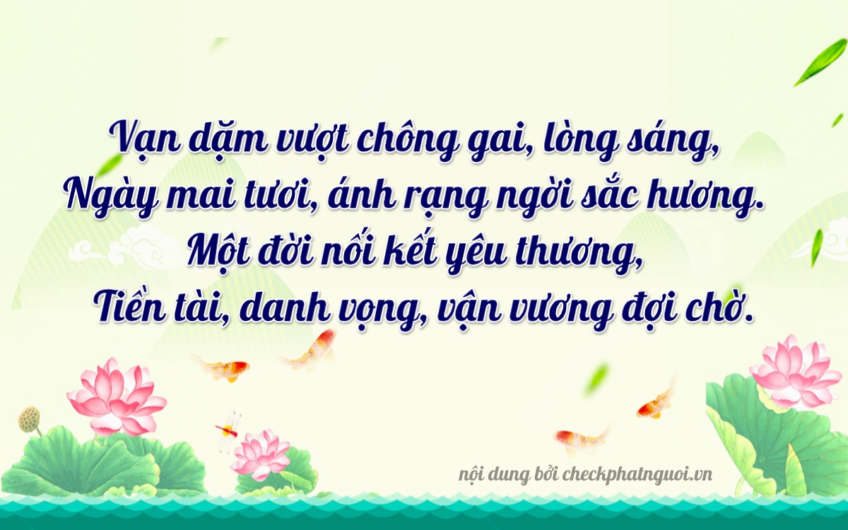 Bài thơ ý nghĩa cho <b>biển số 62AE-06012</b> tại website checkphatnguoi.vn