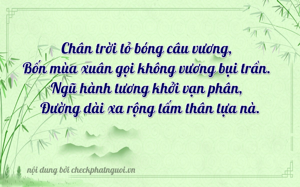 Bài thơ ý nghĩa cho <b>biển số 62AF-02565</b> tại website checkphatnguoi.vn