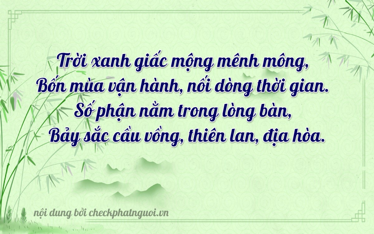 Bài thơ ý nghĩa cho <b>biển số 62AF-04317</b> tại website checkphatnguoi.vn