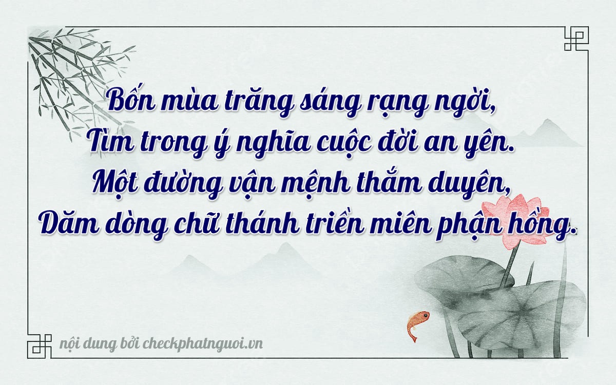 Bài thơ ý nghĩa cho <b>biển số 62AG-04451</b> tại website checkphatnguoi.vn