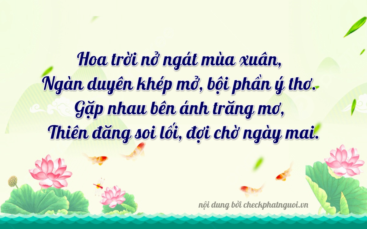 Bài thơ ý nghĩa cho <b>biển số 62AK-02739</b> tại website checkphatnguoi.vn
