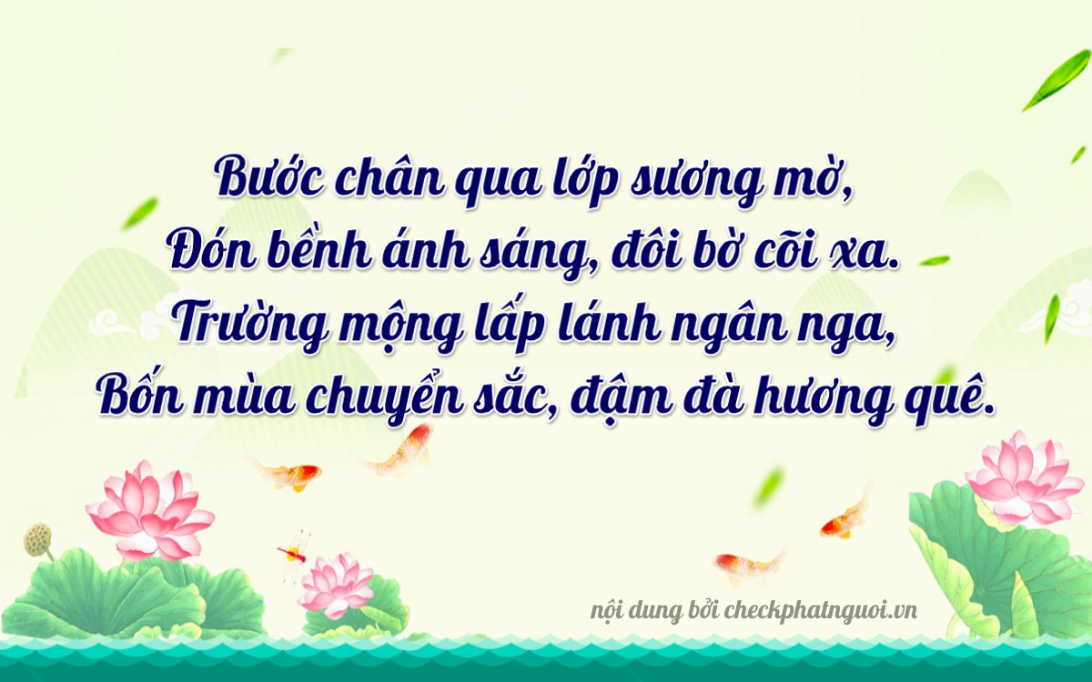 Bài thơ ý nghĩa cho <b>biển số 62AL-07340</b> tại website checkphatnguoi.vn
