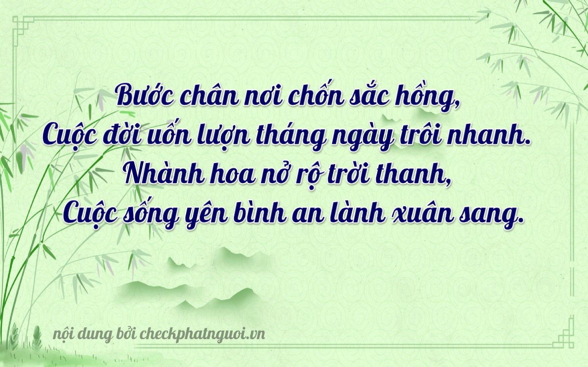 Bài thơ ý nghĩa cho <b>biển số 62AN-07329</b> tại website checkphatnguoi.vn