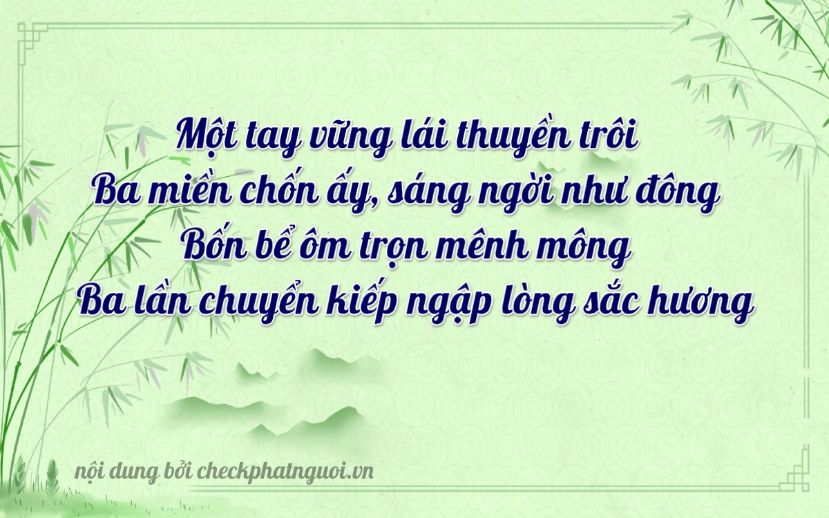 Bài thơ ý nghĩa cho <b>biển số 62AN-12343</b> tại website checkphatnguoi.vn