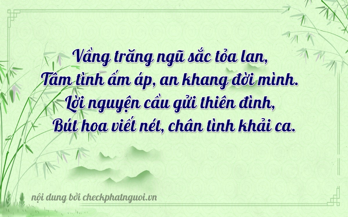 Bài thơ ý nghĩa cho <b>biển số 62AP-05282</b> tại website checkphatnguoi.vn