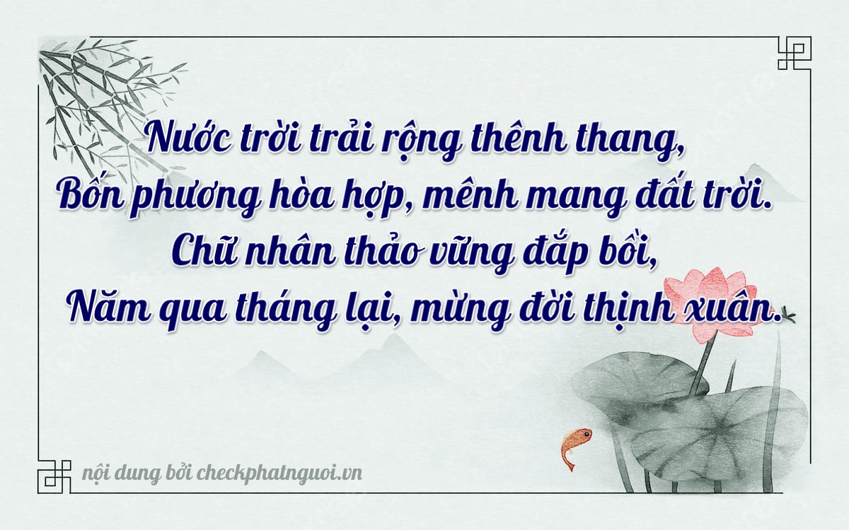 Bài thơ ý nghĩa cho <b>biển số 62AR-04507</b> tại website checkphatnguoi.vn