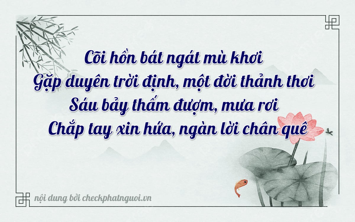 Bài thơ ý nghĩa cho <b>biển số 62AR-06837</b> tại website checkphatnguoi.vn