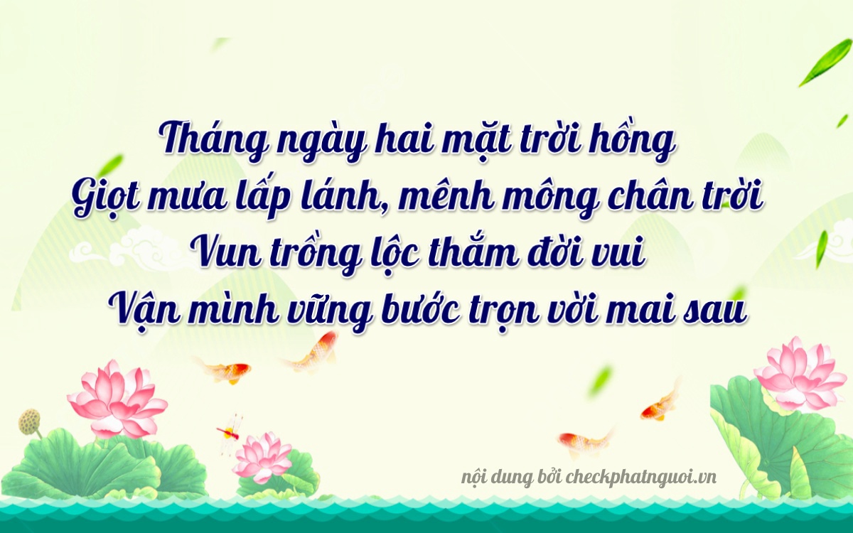 Bài thơ ý nghĩa cho <b>biển số 62AU-02386</b> tại website checkphatnguoi.vn