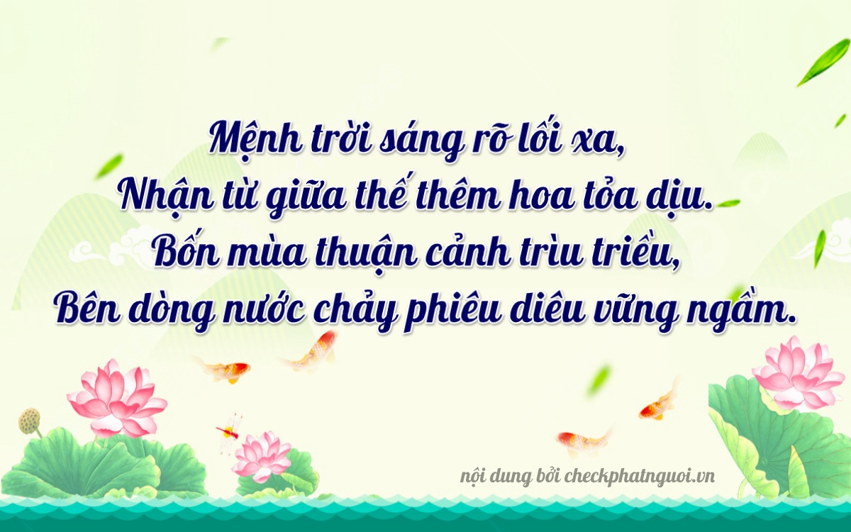 Bài thơ ý nghĩa cho <b>biển số 62B1-01144</b> tại website checkphatnguoi.vn