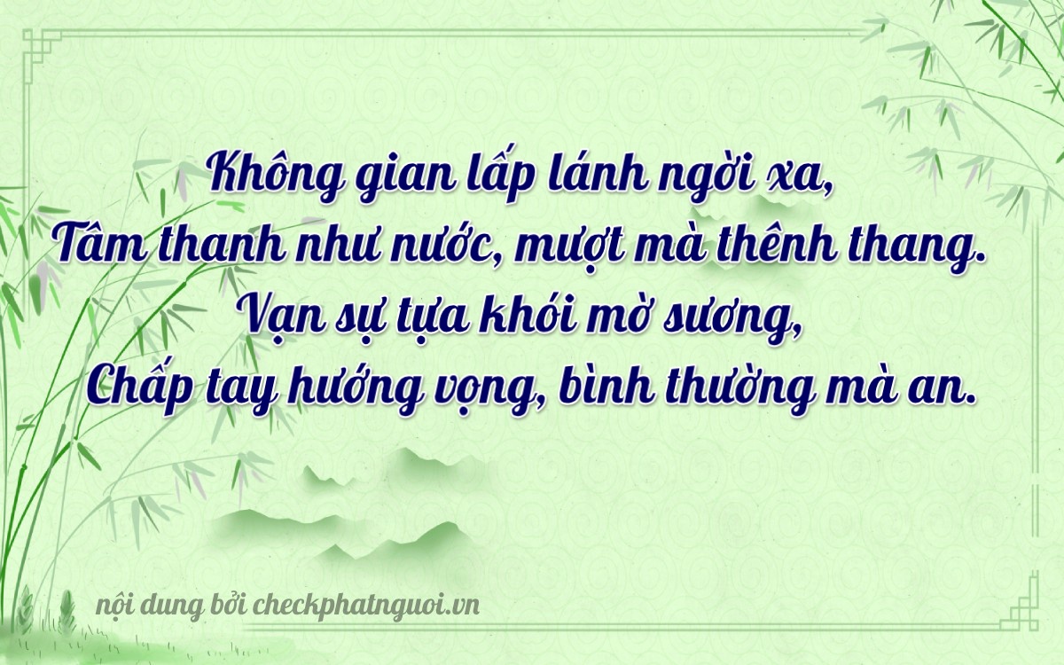 Bài thơ ý nghĩa cho <b>biển số 62B1-09394</b> tại website checkphatnguoi.vn