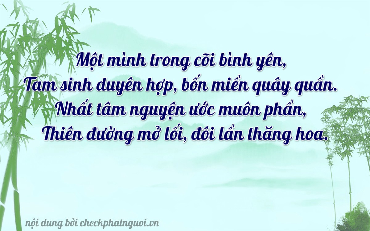 Bài thơ ý nghĩa cho <b>biển số 62B1-11077</b> tại website checkphatnguoi.vn