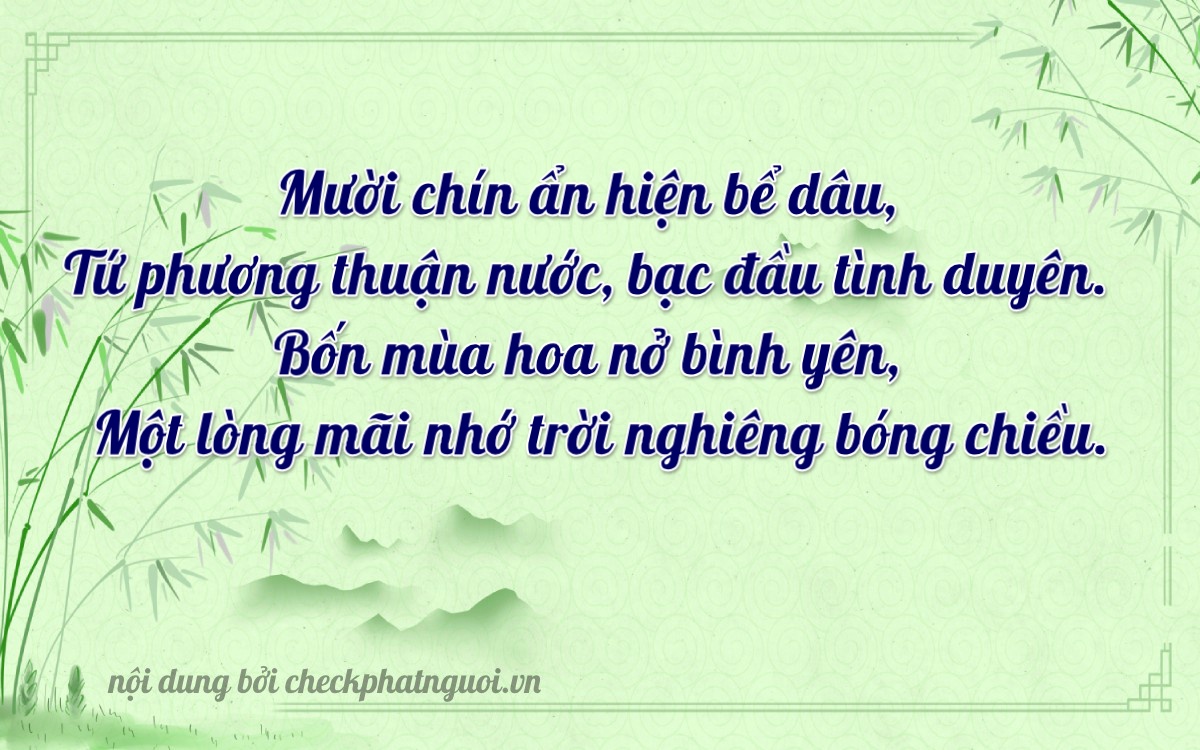 Bài thơ ý nghĩa cho <b>biển số 62B1-19415</b> tại website checkphatnguoi.vn