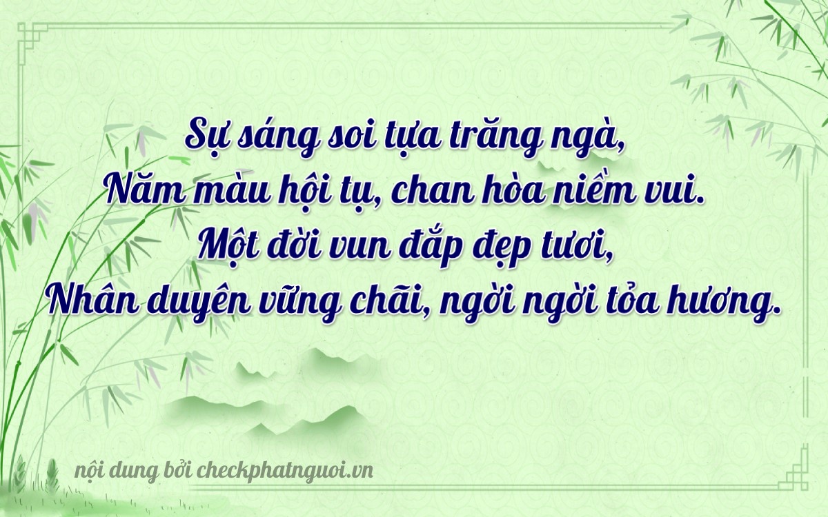 Bài thơ ý nghĩa cho <b>biển số 62B1-56110</b> tại website checkphatnguoi.vn