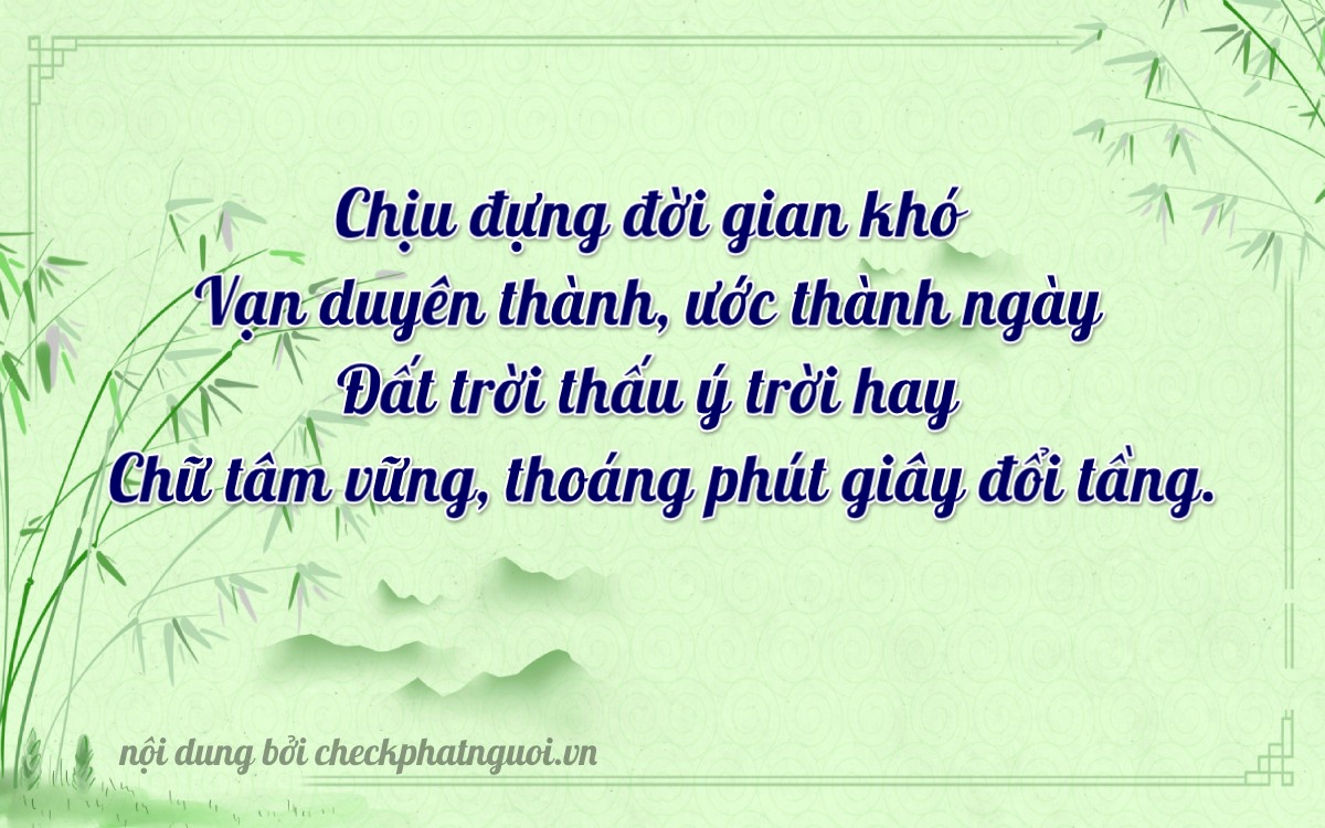 Bài thơ ý nghĩa cho <b>biển số 62B1-57134</b> tại website checkphatnguoi.vn