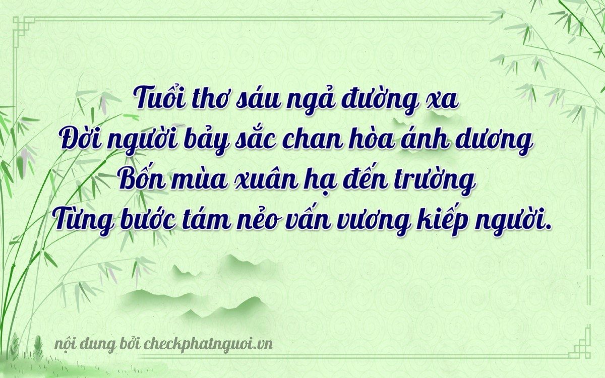 Bài thơ ý nghĩa cho <b>biển số 62B1-63487</b> tại website checkphatnguoi.vn