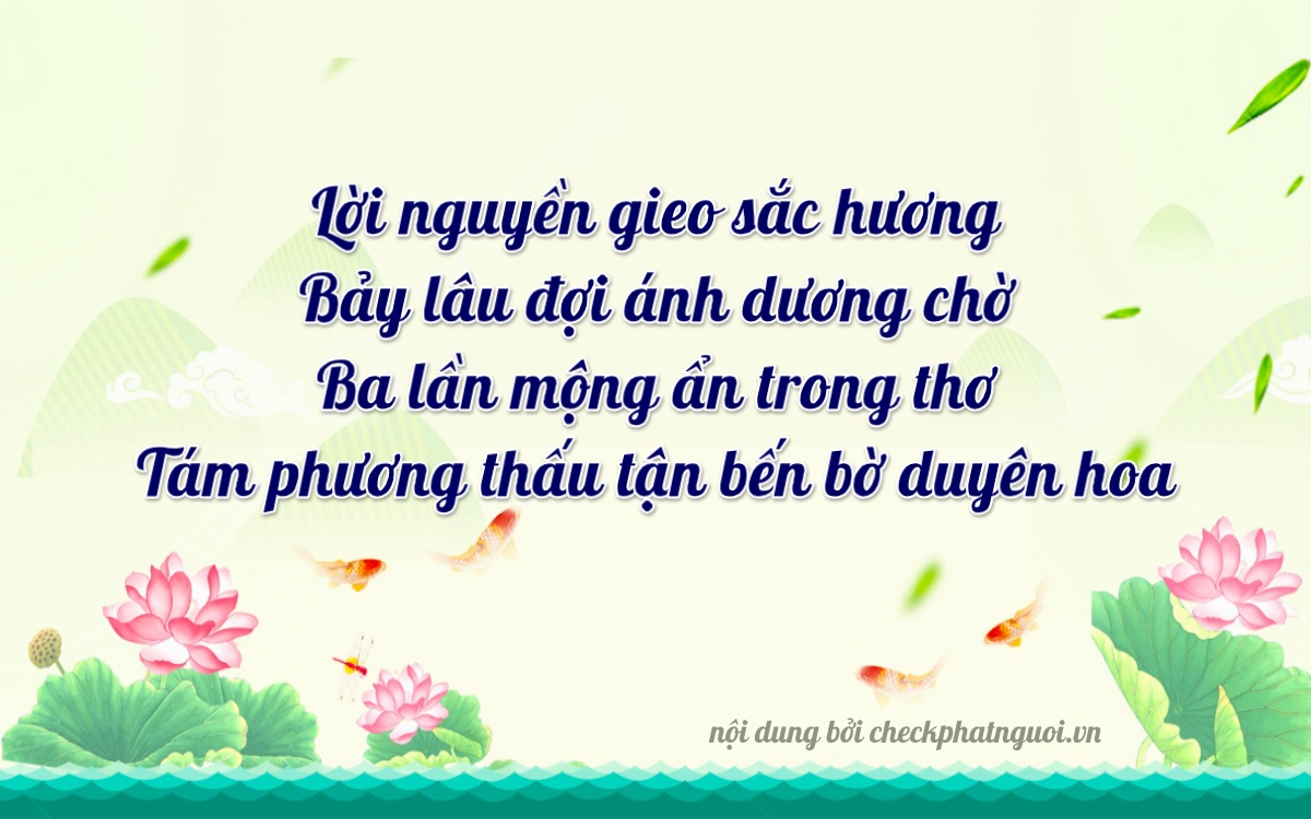 Bài thơ ý nghĩa cho <b>biển số 62BL-07358</b> tại website checkphatnguoi.vn
