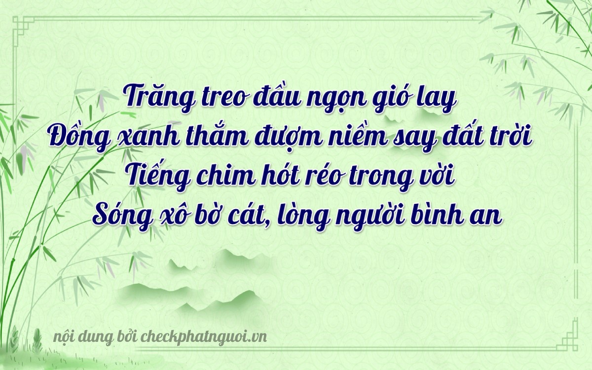 Bài thơ ý nghĩa cho <b>biển số 62C-00268</b> tại website checkphatnguoi.vn