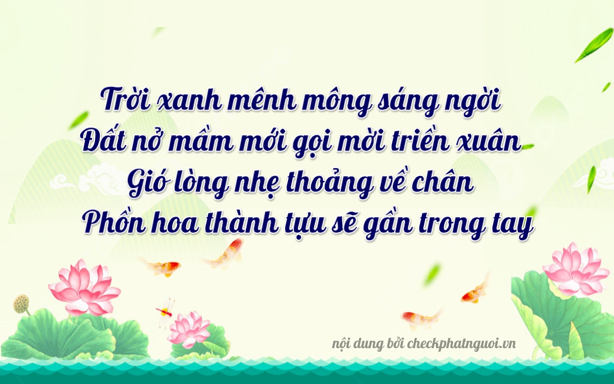 Bài thơ ý nghĩa cho <b>biển số 62C-04446</b> tại website checkphatnguoi.vn