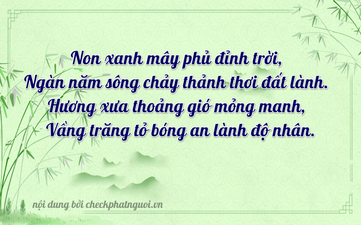 Bài thơ ý nghĩa cho <b>biển số 62C1-01998</b> tại website checkphatnguoi.vn