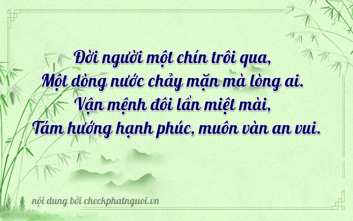 Bài thơ ý nghĩa cho <b>biển số 62C-11998</b> tại website checkphatnguoi.vn