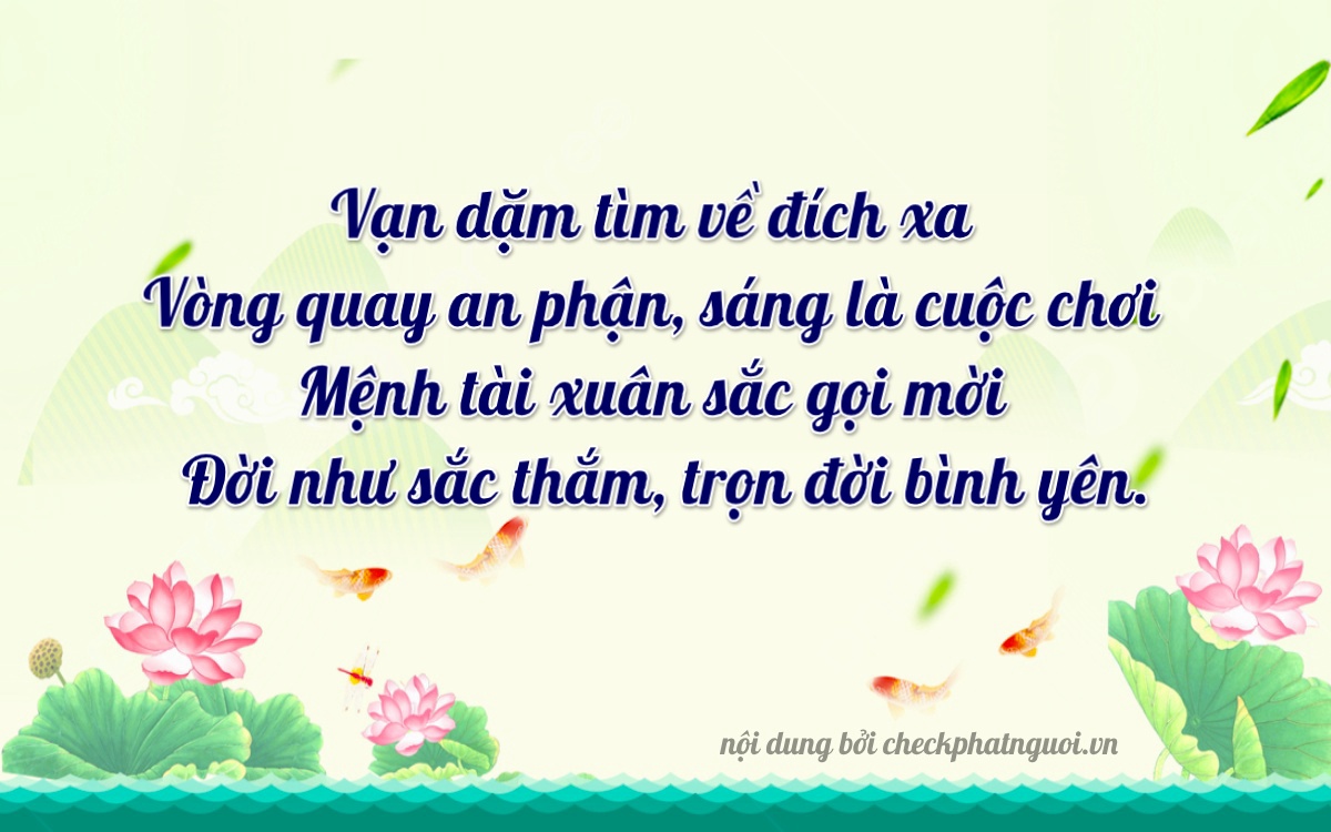 Bài thơ ý nghĩa cho <b>biển số 62C-13335</b> tại website checkphatnguoi.vn